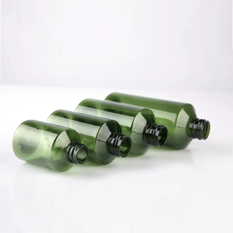 200ml Blackish Green PET Plastic Sloping Shoulder Spray Bottles Lotion Bottles