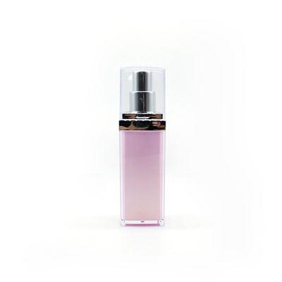 50ml Square Pink Luxury Lotion Pump Bottle Plastic Serum Bottle 