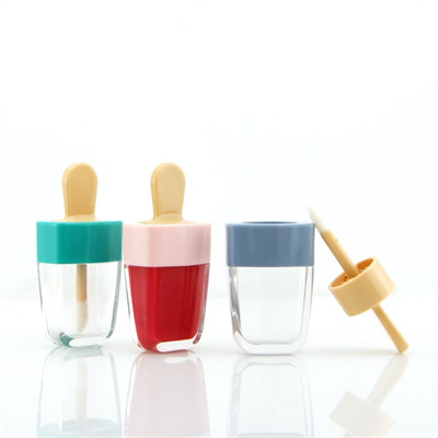 8ml Cute Ice Cream Shape Diy lip gloss tube containers With Wands For Girls 