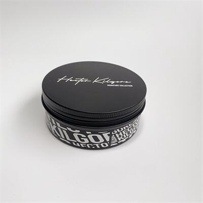 Custom Cosmetic Can Black Aluminum Jar with screw cap