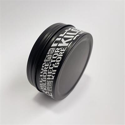 Custom Cosmetic Can Black Aluminum Jar with screw cap