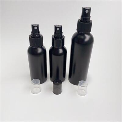 Matte Black Aluminum Custom Spray Bottles with Fine Mist