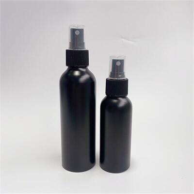 Matte Black Aluminum Custom Spray Bottles with Fine Mist